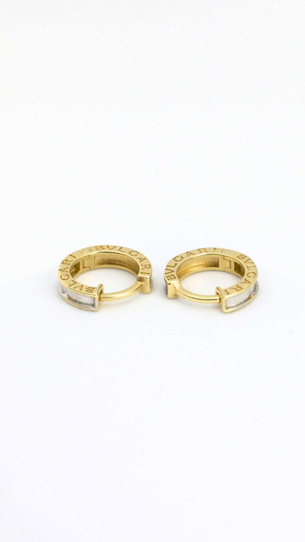 BLG Two-Tone Hoop Earrings