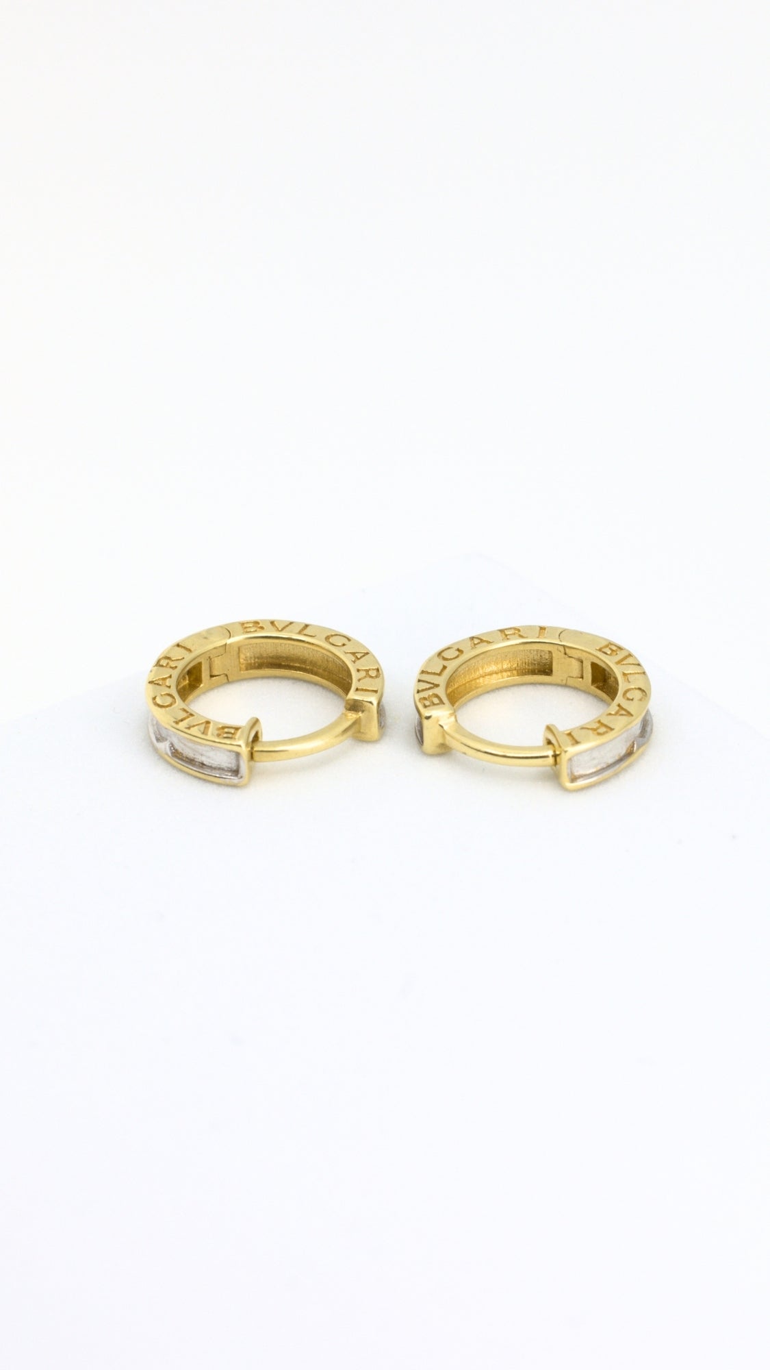 BLG Two-Tone Hoop Earrings