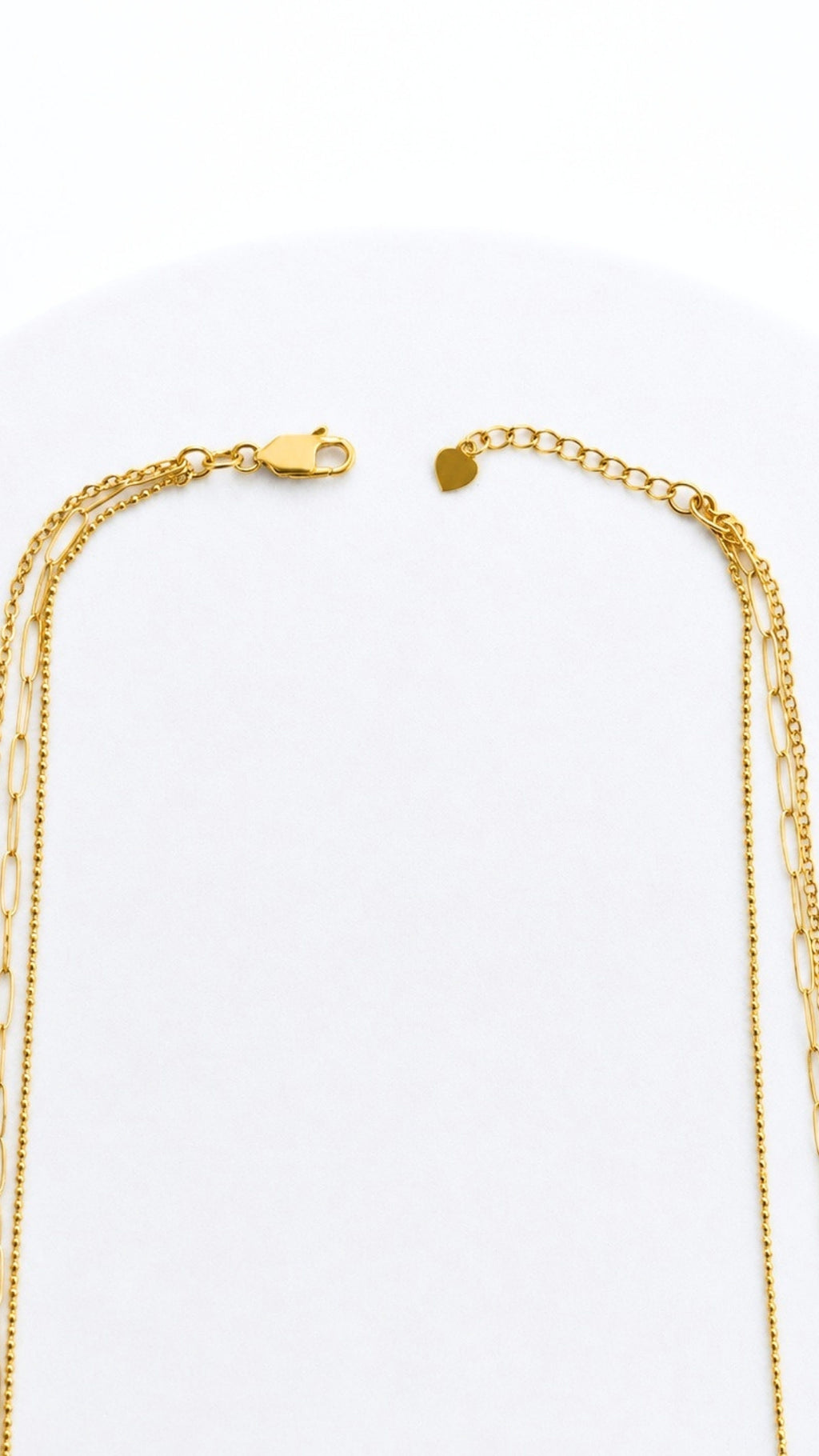For Pre-Order: 3-Layer Necklace with 2 Heart Pendants