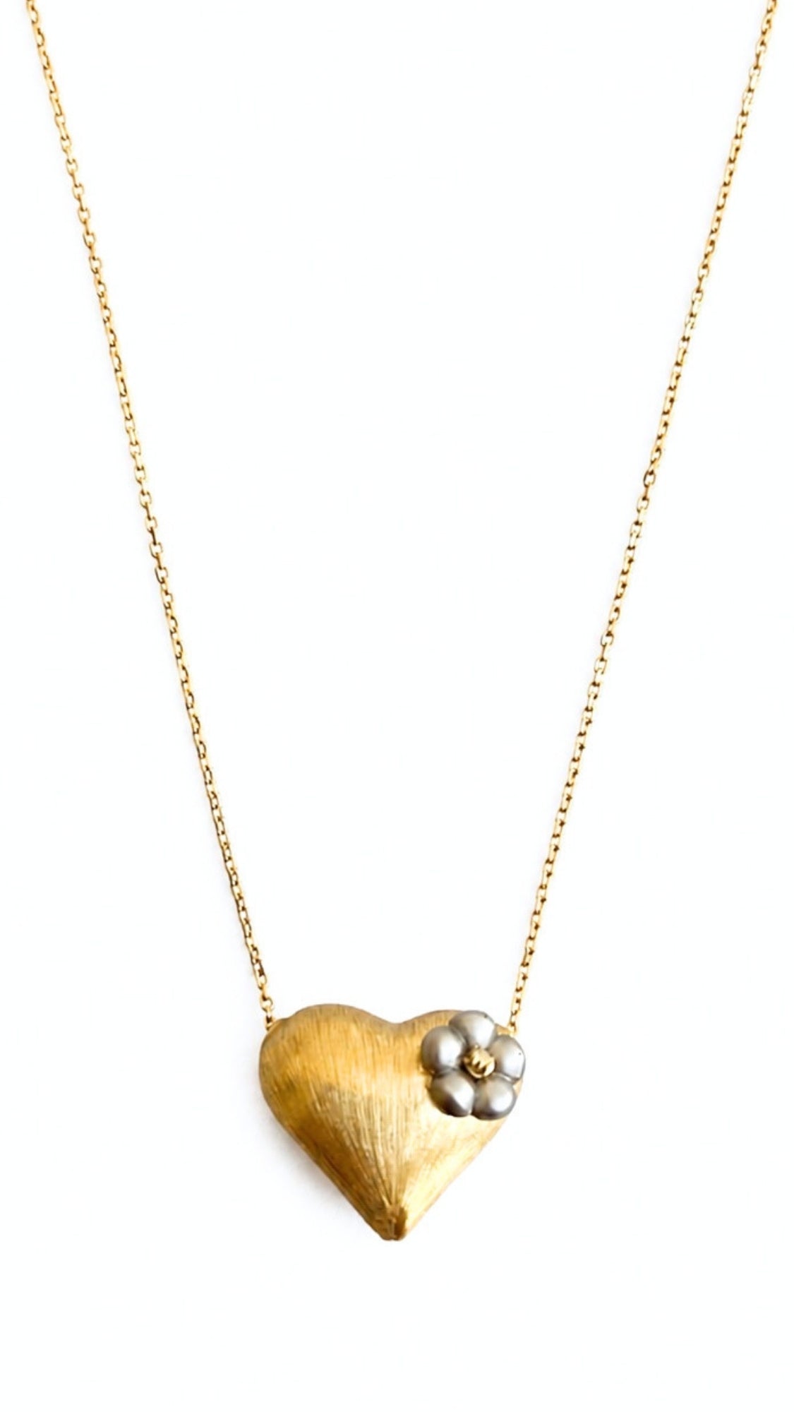Pop Heart Chic Earrings And Necklace With Pendant Set Gold