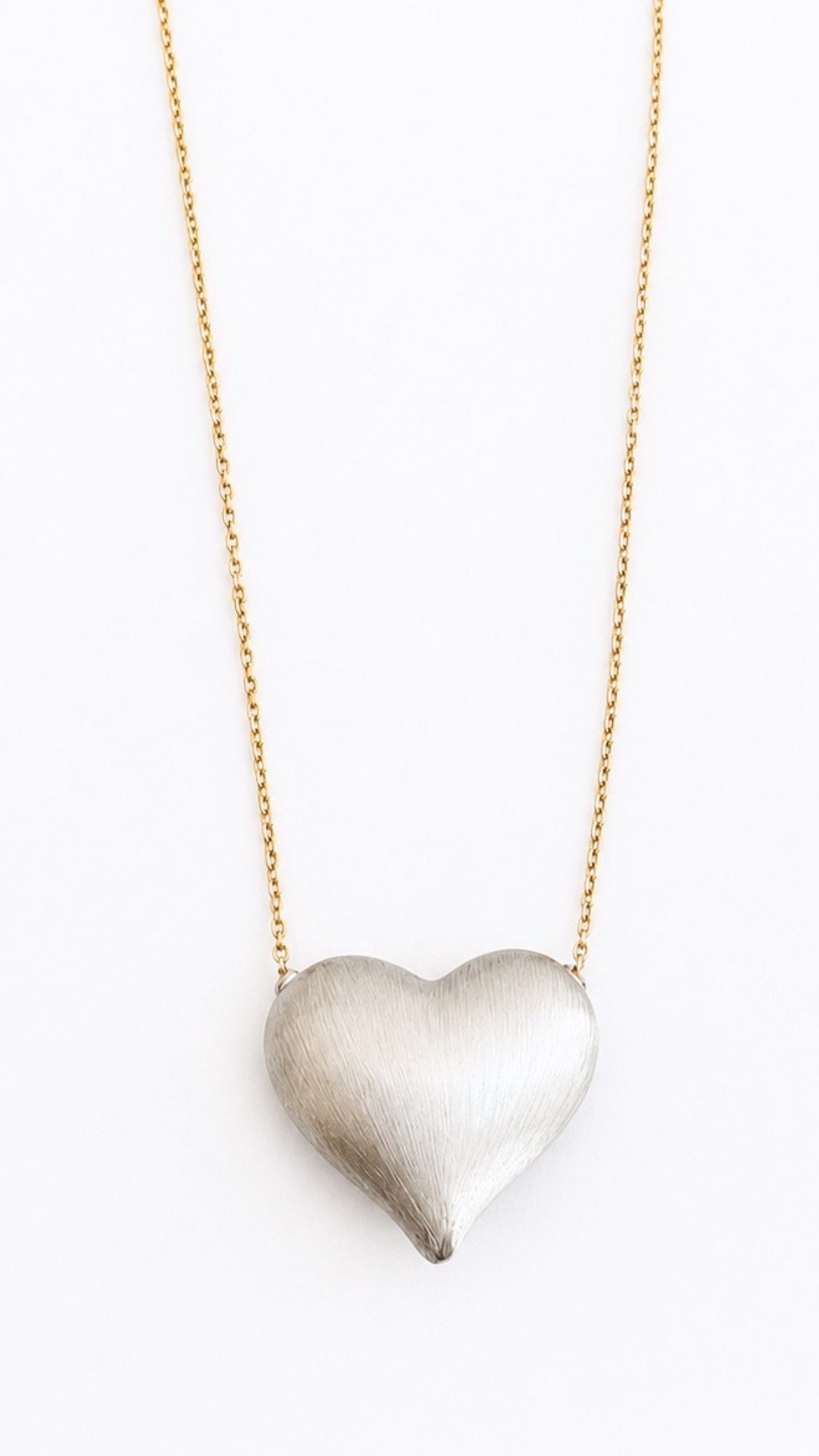 Pop Heart Earrings And Necklace With Pendant Set White Gold