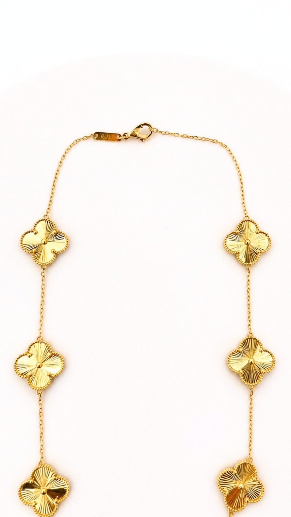 10 Four-Leaf Clovers Necklace 18" 15mm